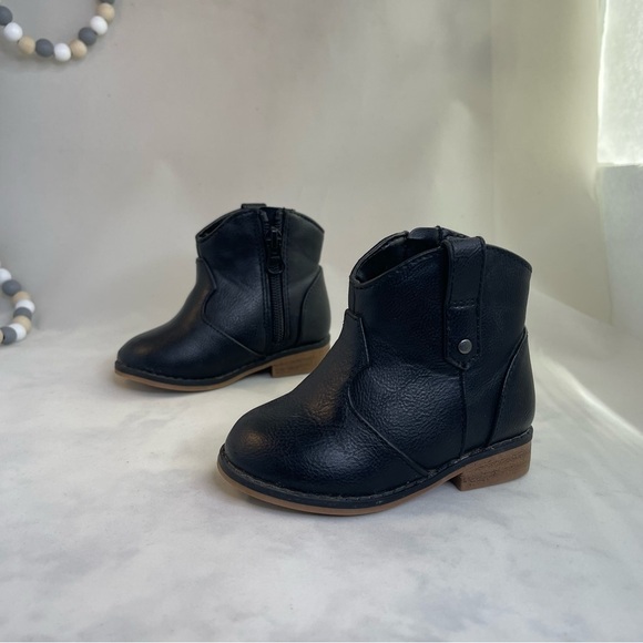 Little girl Black Ankle Boots Western Influence size 5 - Picture 1 of 8